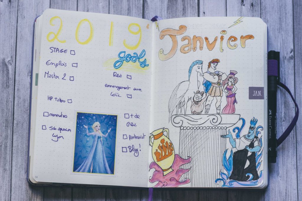Bullet Journal Disney Janvier 2019 : Hercule
