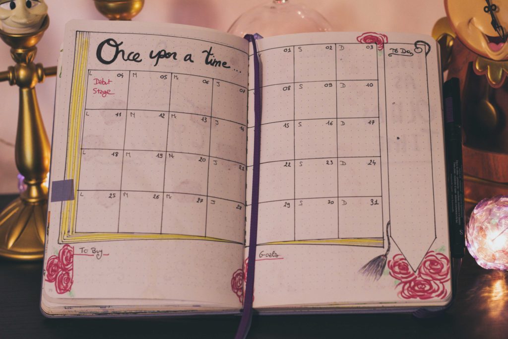 Bullet journal mars 2019 par Red Amentia la belle & la bête