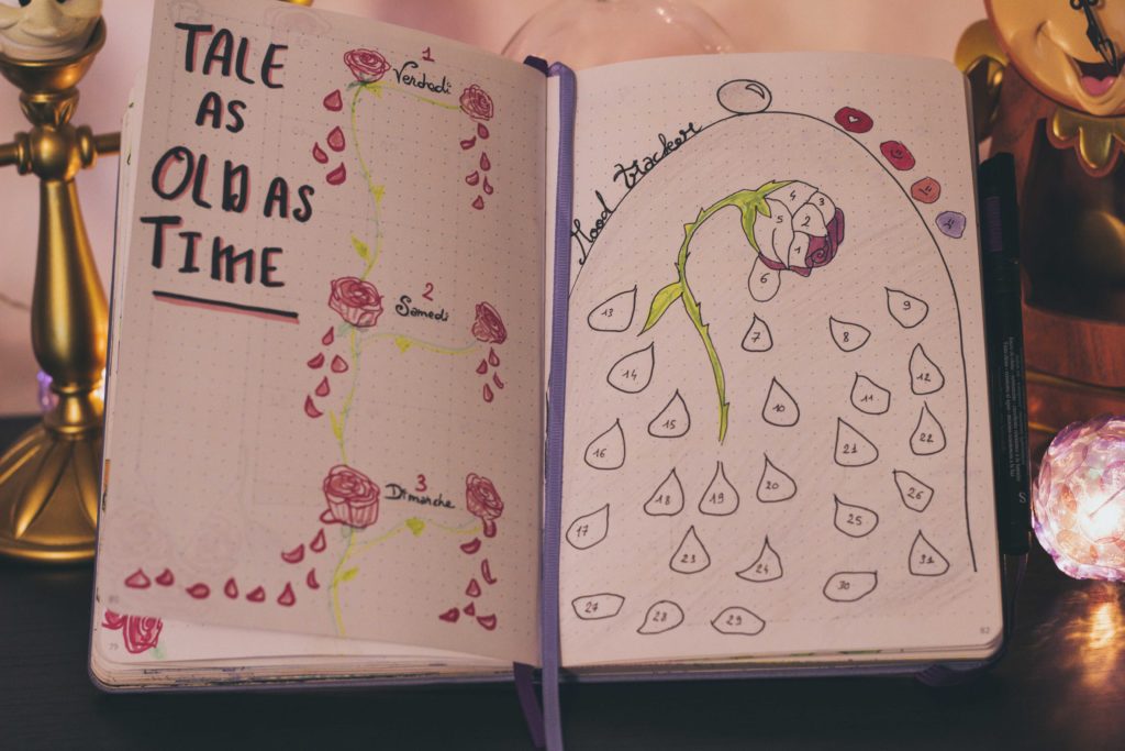 Bullet journal mars 2019 par Red Amentia la belle & la bête
