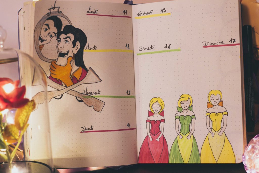Bullet journal mars 2019 par Red Amentia la belle & la bête