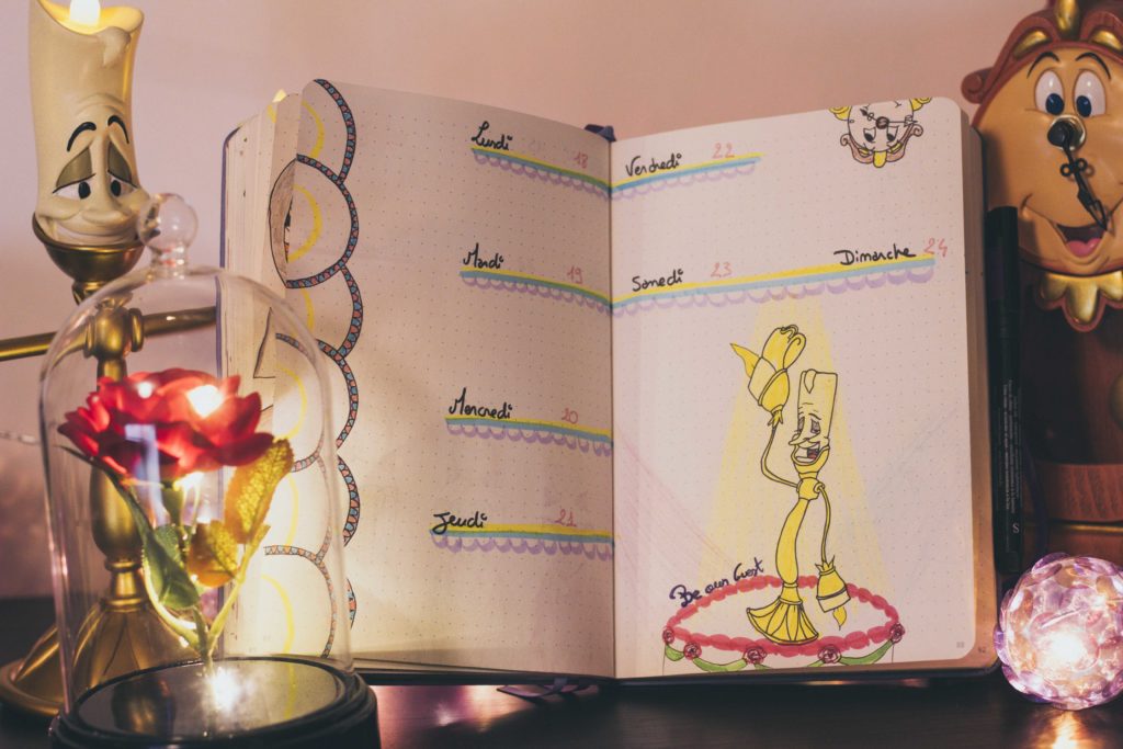 Bullet journal mars 2019 par Red Amentia la belle & la bête